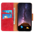 Θήκη με πτερύγιο για Samsung Galaxy S25 Edge, Crazy Horse Wallet, κόκκινη