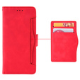 Θήκη με πτερύγιο για Motorola Moto G24 / G24 Power / G04, Card Slot, κόκκινη