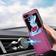 Θήκη για Samsung Galaxy Z Flip7 FE / Z Flip6, Card Slot Ring Case, μωβ