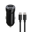Maxlife φορτιστής αυτοκινήτου PD/QC 20W με καλώδιο USB-C – USB-C 60W για smartphone, tablet, συσκευές πλοήγησης και άλλες συσκευές με USB/USB-C
