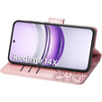Θήκη με πτερύγιο για Realme 14X / Realme C75, Butterfly, ροζ rose gold