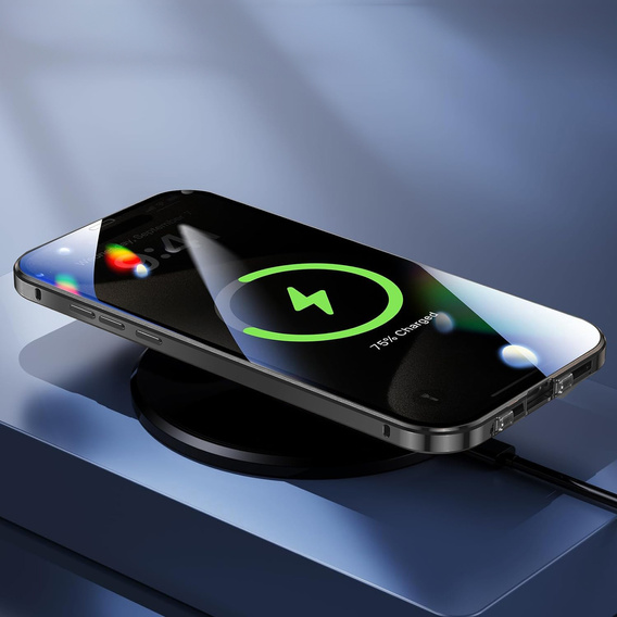 Μαγνητική θήκη MagSafe Dual Glass για iPhone 16, μαύρη