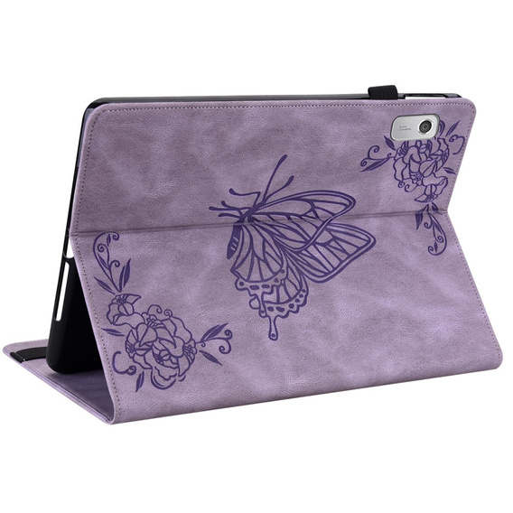 θήκη για το Lenovo Tab M9, Butterfly, μωβ