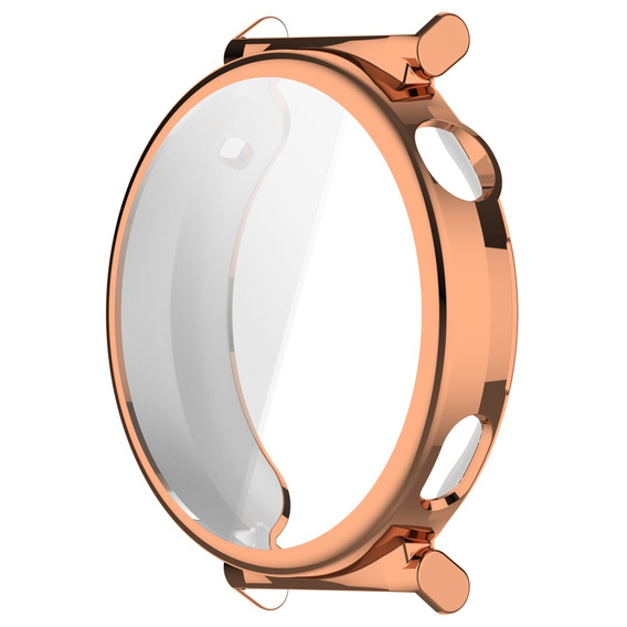 Θήκη 2σε1 με προστατευτικό οθόνης για Huawei Watch GT 5 Pro 42mm, ροζ rose gold 