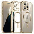 Θήκη για iPhone 16 Pro Max, Electro MagSafe, χρυσή + Γυαλί για την οθόνη