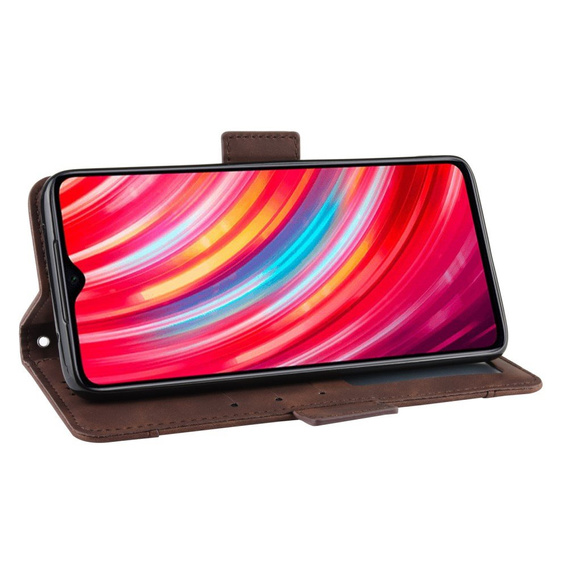 Θήκη με πτερύγιο για Xiaomi Redmi Note 8 Pro, Card Slot, καφέ