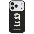 Θήκη Karl Lagerfeld Grained Karl & Choupette Heads Pins & Logo για iPhone 17 Pro