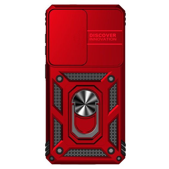 Θήκη με βάση και προστατευτικό φακού για Samsung Galaxy S26, κόκκινη