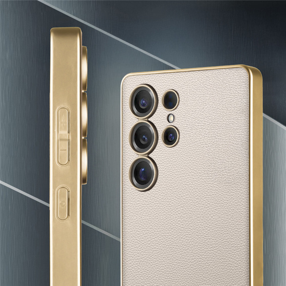 Θήκη για Samsung Galaxy S25 Ultra, GKK Leather, γκρι τιτάνιο