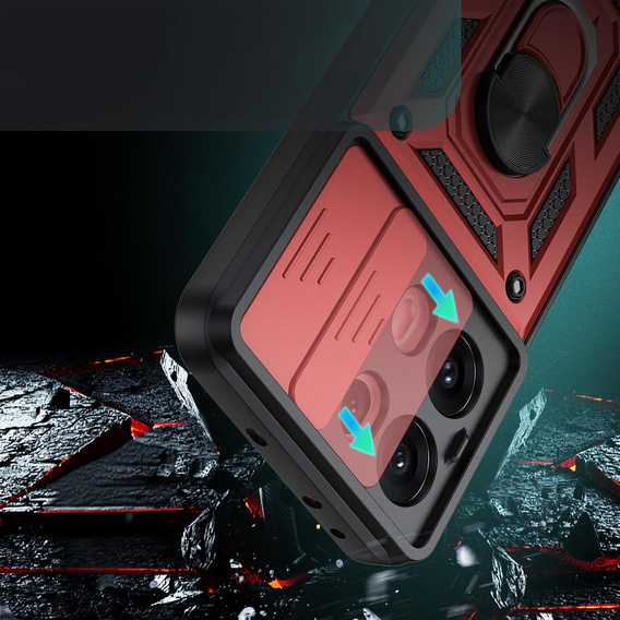 Θήκη για Oppo Reno 13 Pro, CamShield Slide, κόκκινη