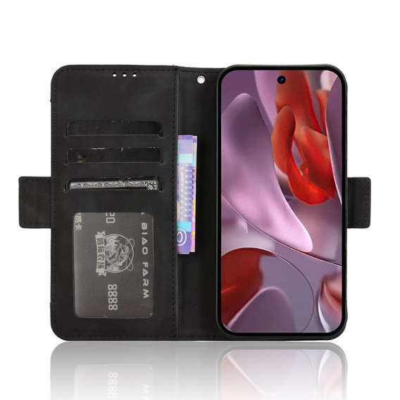 Θήκη με πτερύγιο για Google Pixel 9A, Card Slot, μαύρη