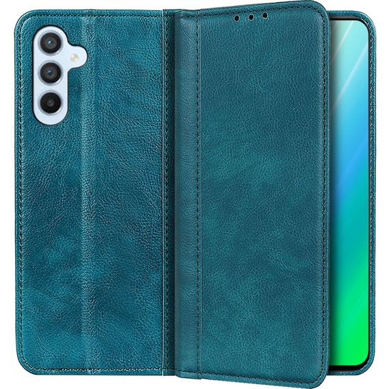 θήκη με πτερύγιο για Samsung Galaxy A34 5G, Split Leather, πράσινη