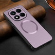 Θήκη για Xiaomi Redmi Note 14 Pro 5G, Leather Hybrid MagSafe, μωβ