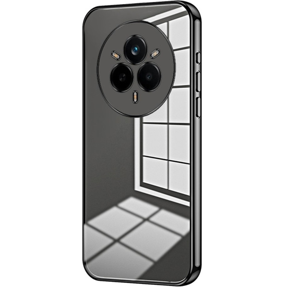 Η θήκη για το Realme 14 Pro+ 5G, Electroplating Frame, διαφανής / μαύρη