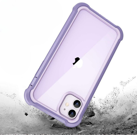 Θήκη για iPhone 11, Dexnor Full Body Rugged, διαφανής / βιολετί