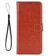 Θήκη με πτερύγιο για Motorola Edge 30 Neo 5G, Crazy Horse Wallet, καφέ