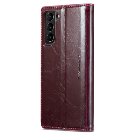 θήκη CASEME για Samsung Galaxy S21 FE, Waxy Textured, κόκκινη