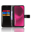 Θήκη με πτερύγιο για T Phone 3 5G, Crazy Horse Wallet, μαύρη