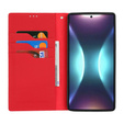 Θήκη με πτερύγιο για Samsung Galaxy S25 Ultra, Litchi Skin Grain, κόκκινη