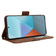 Θήκη με πτερύγιο για Xiaomi Redmi Note 13 Pro 5G, Card Slot, καφέ