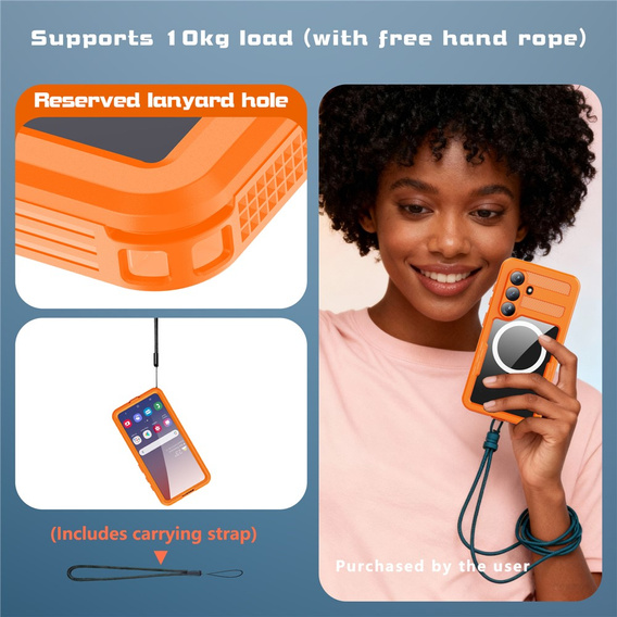 REDPEPPER αδιάβροχη θήκη για Samsung Galaxy S26, πορτοκαλί