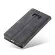 θήκη CASEME για Samsung Galaxy S8 Plus, Leather Wallet Case, μαύρη