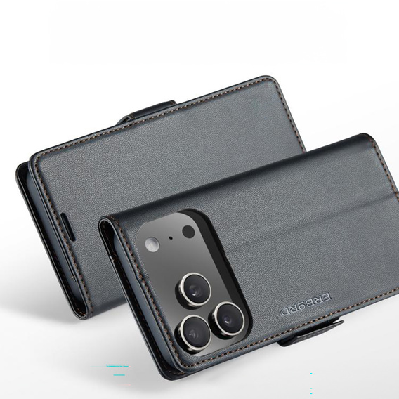 Γυαλιστερή θήκη πορτοφολιού Litchi για iPhone 17 Pro Max