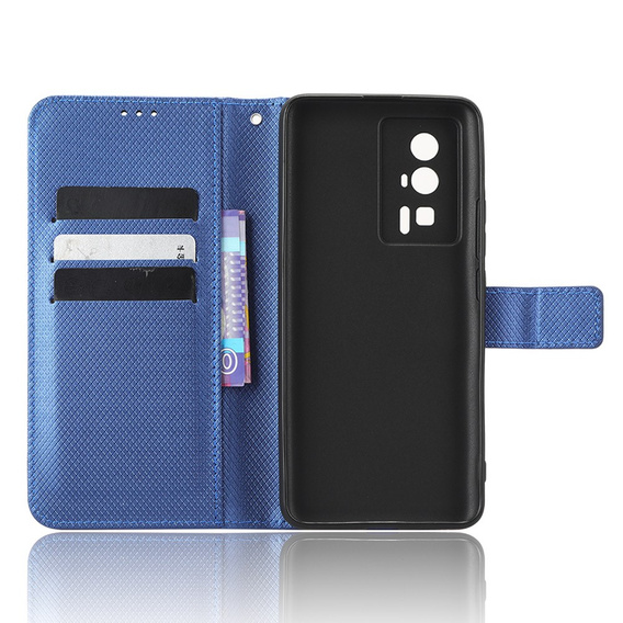 Θήκη με πτερύγιο για Poco F5 Pro 5G, Wallet Smart Magnet, μπλε