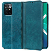 Θήκη για Xiaomi Redmi 10, Wallet Litchi Leather, πράσινη