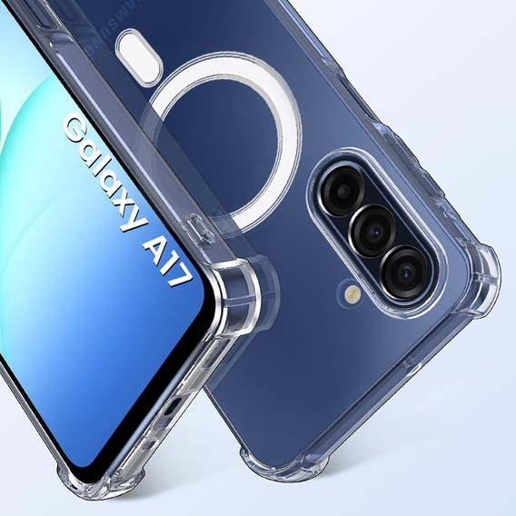 Θήκη για Samsung Galaxy A17 5G, για MagSafe, ενισχυμένη, διάφανη