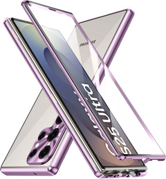 θήκη για το Samsung Galaxy S25 Ultra, Magnetic Dual Glass, μωβ