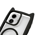 Θήκη για iPhone 11, για MagSafe, Cute Cat, μαύρη + Γυαλί οθόνης