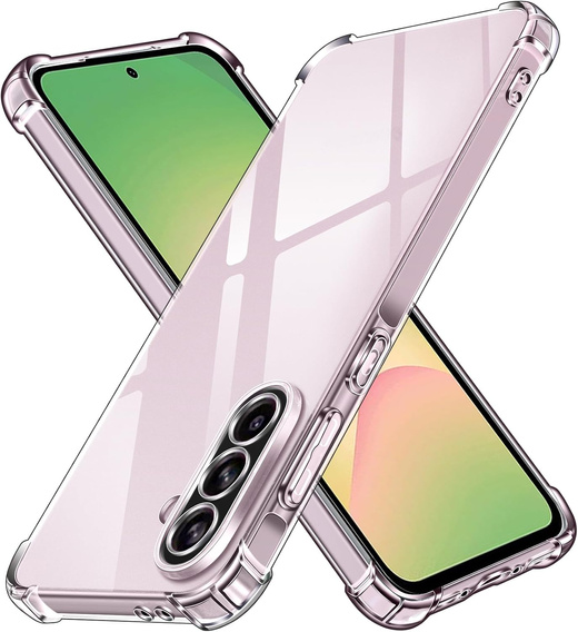 Θήκη για Samsung Galaxy A56, Erbord Dropproof, διαφανής + γυαλί