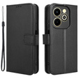 Θήκη με πτερύγιο για Infinix Hot 40i, Wallet Smart Magnet, μαύρη