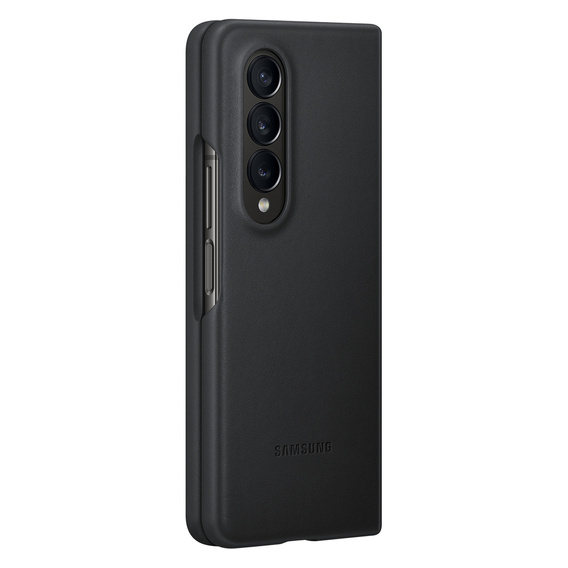 Γνήσια θήκη Samsung για Galaxy Z Fold 4, Leather Flip Cover, μαύρο