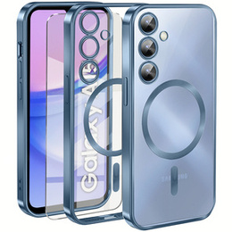 Θήκη για Samsung Galaxy A15 4G/5G, Electro MagSafe, μπλε + Γυαλί για την οθόνη