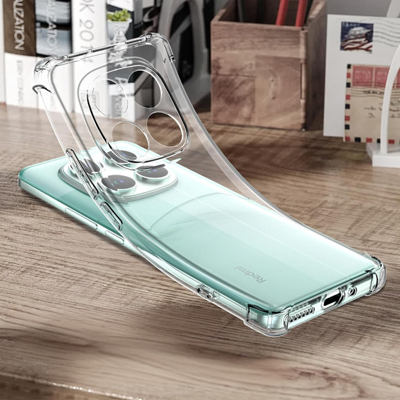 Θήκη για Xiaomi Redmi Note 14 Pro 5G /  Poco X7 5G, Erbord Dropproof, διαφανής + γυαλί