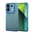 Θήκη για Xiaomi Redmi Note 13 5G, Glittery Powder, μπλε + 9H tempered glass
