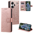Θήκη με πτερύγιο για Xiaomi Redmi Note 13 Pro+, Mandala, ροζ rose gold