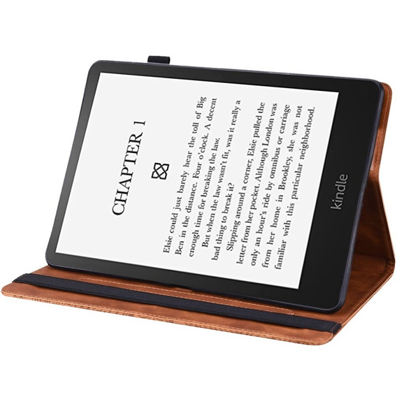 θήκη με πτερύγιο για Amazon Kindle Paperwhite 5 (2021), flower, μπλε