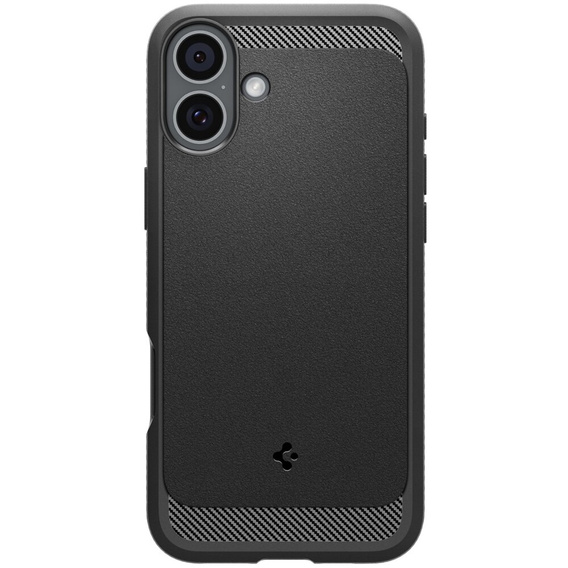 θήκη Spigen για iPhone 16 Plus, Rugged Armor MagSafe, μαύρη + μετριασμένο γυαλί 9H
