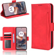 Θήκη με πτερύγιο για Motorola Moto G86 5G, Card Slot, κόκκινη