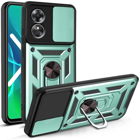 Θήκη για Oppo A17, CamShield Slide, πράσινο