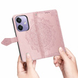 Θήκη με πτερύγιο για Oppo A40 / Oppo A40m, Mandala, ροζ rose gold