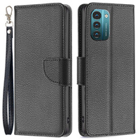 Θήκη με πτερύγιο για Nokia G11 / G21, Litchi Wallet Case, μαύρη