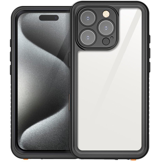 Αδιάβροχη θήκη IP68 για το iPhone 16 Pro, μαύρη