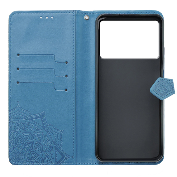Θήκη με πτερύγιο για Xiaomi Poco X6 Pro 5G, Mandala, ροζ rose gold