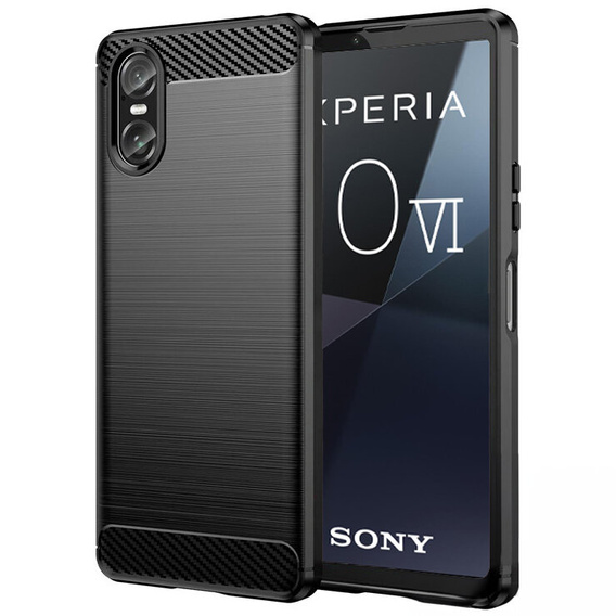 Θήκη για Sony Xperia 10 VI, Carbon, μαύρη