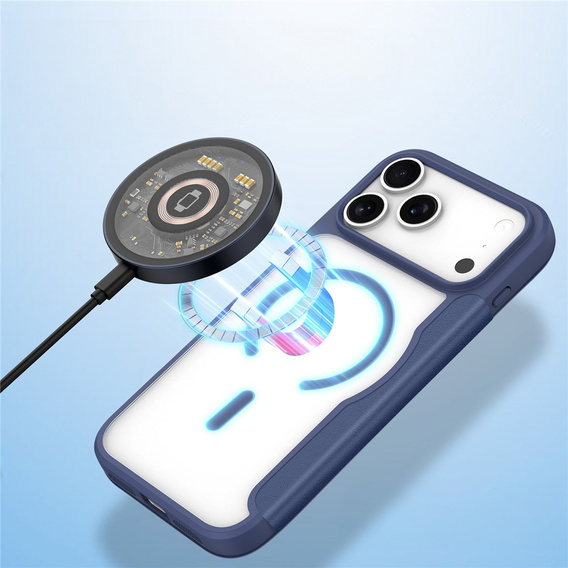 Θήκη Dux Ducis για iPhone 17 Pro, Skin X Pro, με πτερύγιο, για MagSafe, navy blue