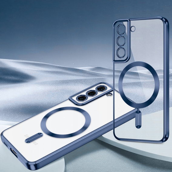Θήκη για Samsung Galaxy S22, Electro MagSafe, σκούρο μπλε + Γυαλί για την οθόνη